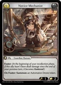 Novice Mechanist - Promotional Cards - Grand Archive TCG card
