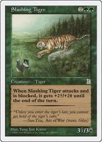 Slashing Tiger - Portal Three Kingdoms - Magic: The Gathering card