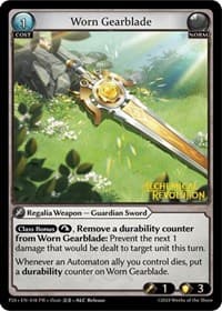 Worn Gearblade - Promotional Cards - Grand Archive TCG card