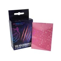 Holographic Sleeves - Dark Pink / Starfield (100-Pack) - Prismatic Defender Card Sleeves - Card Sleeves card