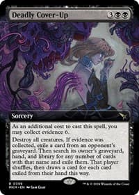 Deadly Cover-Up (Extended Art) - Murders at Karlov Manor - Magic: The Gathering card
