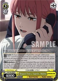 Request From a Superior, Makima - Chainsaw Man - Weiss Schwarz card