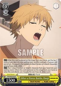 After a Fierce Battle, Denji - Chainsaw Man - Weiss Schwarz card