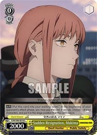 Sudden Resignation, Makima - Chainsaw Man - Weiss Schwarz card