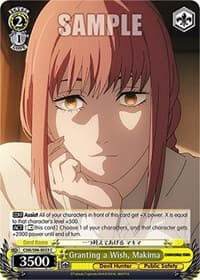 Granting a Wish, Makima - Chainsaw Man - Weiss Schwarz card