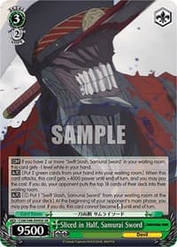 Sliced in Half, Samurai Sword (SR) - Chainsaw Man - Weiss Schwarz card