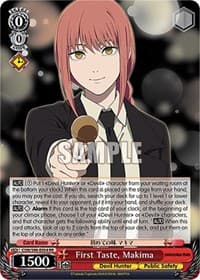 First Taste, Makima - Chainsaw Man - Weiss Schwarz card