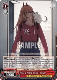 What a Pitiful Home~ Power (SR) - Chainsaw Man - Weiss Schwarz card