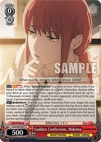 Sudden Confession, Makima - Chainsaw Man - Weiss Schwarz card