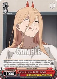 After a Fierce Battle, Power - Chainsaw Man - Weiss Schwarz card
