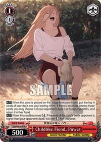 Childlike Fiend, Power - Chainsaw Man - Weiss Schwarz card