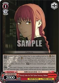 Directly Under the Chief Cabinet Secretary, Makima - Chainsaw Man - Weiss Schwarz card