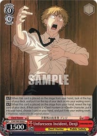 Unforeseen Incident, Denji - Chainsaw Man - Weiss Schwarz card