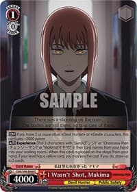 I Wasn't Shot, Makima - Chainsaw Man - Weiss Schwarz card