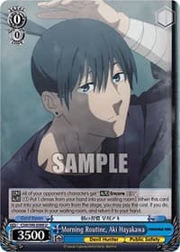 Morning Routine, Aki Hayakawa - Chainsaw Man - Weiss Schwarz card