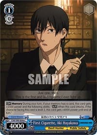 First Cigarette, Aki Hayakawa - Chainsaw Man - Weiss Schwarz card