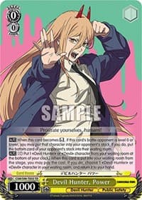 Devil Hunter, Power - Chainsaw Man - Weiss Schwarz card