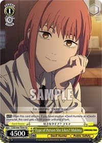 Type of Person She Likes? Makima - Chainsaw Man - Weiss Schwarz card