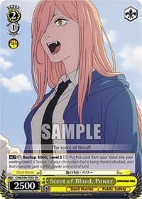 Scent of Blood, Power - Chainsaw Man - Weiss Schwarz card