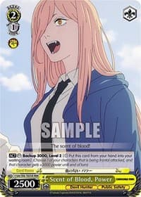 Scent of Blood, Power (RRR) - Chainsaw Man - Weiss Schwarz card