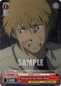 Aiming for the Vitals, Denji - Chainsaw Man - Weiss Schwarz card