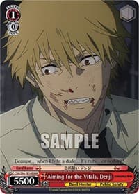 Aiming for the Vitals, Denji (RRR) - Chainsaw Man - Weiss Schwarz card