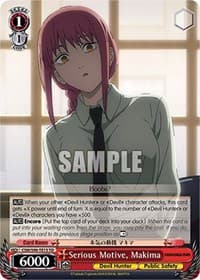 Serious Motive, Makima - Chainsaw Man - Weiss Schwarz card