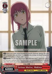 Serious Motive, Makima (RRR) - Chainsaw Man - Weiss Schwarz card