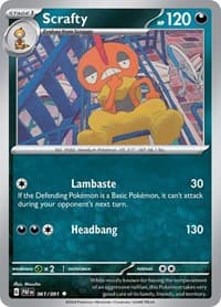 Scrafty - SV: Paldean Fates - Pokemon card