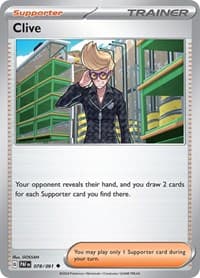 Clive - SV: Paldean Fates - Pokemon card