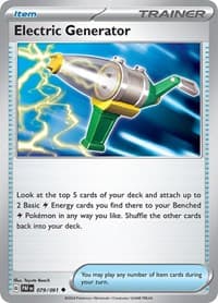 Electric Generator - SV: Paldean Fates - Pokemon card