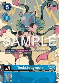 TeslaJellymon (Digimon Illustration Competition Pack 2023) - X Record - Digimon Card Game card