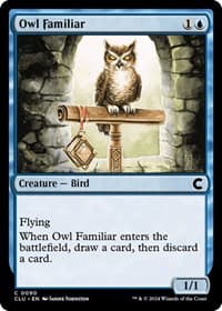 Owl Familiar - Ravnica: Clue Edition - Magic: The Gathering card