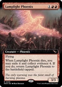 Lamplight Phoenix (Extended Art) - Murders at Karlov Manor - Magic: The Gathering card