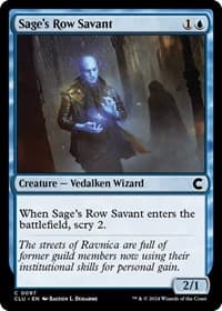 Sage's Row Savant - Ravnica: Clue Edition - Magic: The Gathering card