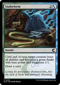 Snakeform - Ravnica: Clue Edition - Magic: The Gathering card