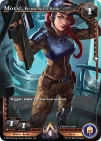 Moxie, Preparing for Battle - The Awakening (Kickstarter) - Alpha Clash card
