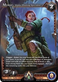 Moxie, Alpha Hunting Specialist - The Awakening (Kickstarter) - Alpha Clash card