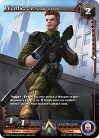 Webber, Weapons Expert - The Awakening (Kickstarter) - Alpha Clash card