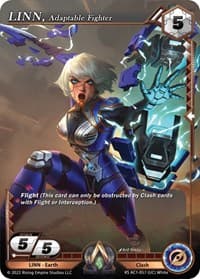 LINN, Adaptable Fighter - The Awakening (Kickstarter) - Alpha Clash card