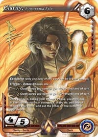 Clarity, Foreseeing Fate (Iconic Rare) - The Awakening (Kickstarter) - Alpha Clash card
