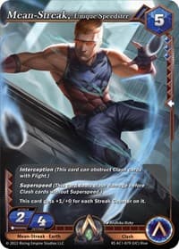 Mean-Streak, Unique Speedster - The Awakening (Kickstarter) - Alpha Clash card
