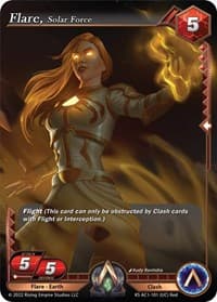 Flare, Solar Force - The Awakening (Kickstarter) - Alpha Clash card