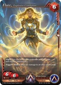 Flare, Explosive Combatant - The Awakening (Kickstarter) - Alpha Clash card