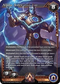 Alpha Aster, Giver of All - The Awakening (Kickstarter) - Alpha Clash card
