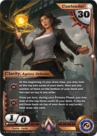 Clarity, Ageless Defender (Stretch Goal Promo) - The Awakening (Kickstarter) - Alpha Clash card