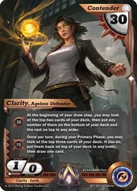 Clarity, Ageless Defender - The Awakening - Alpha Clash card