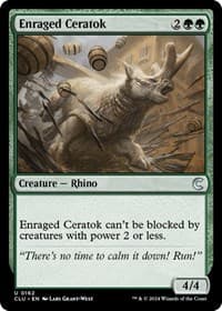 Enraged Ceratok - Ravnica: Clue Edition - Magic: The Gathering card