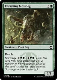 Thrashing Mossdog - Ravnica: Clue Edition - Magic: The Gathering card
