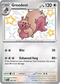 Greedent - SV: Paldean Fates - Pokemon card